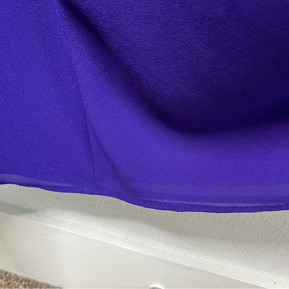 LINDISSIMA Vintage 80’s Maxi Gown Purple Blue Size 6 - Picture 10 of 16